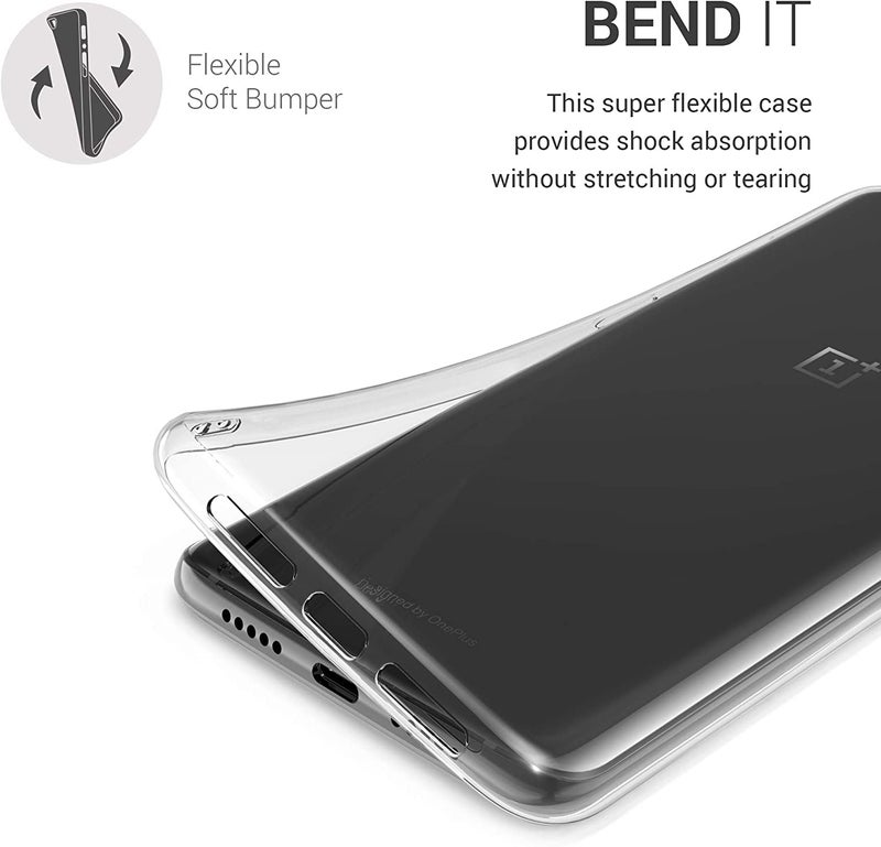 Nishtech غطاء خلفي شفاف هجين ناعم رفيع مضاد للغبار لهاتف OnePlus 6T / OnePlus 7 مع حماية للكاميرا - Image 4