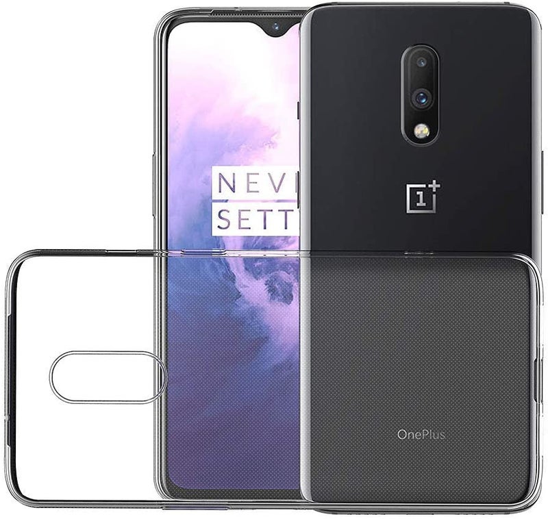 Nishtech غطاء خلفي شفاف هجين ناعم رفيع مضاد للغبار لهاتف OnePlus 6T / OnePlus 7 مع حماية للكاميرا - Image 1