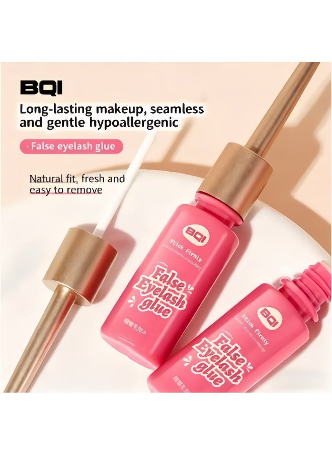 BQI Invisible Clear False Eyelash Glue, Quick-Drying, Waterproof & Sweat-Resistant, Long-Lasting, Hypoallergenic Non-Irritating, No White Residue, Easy to Remove for Beginners, Gentle Adhesive for Eyelash Extensions - Image 3