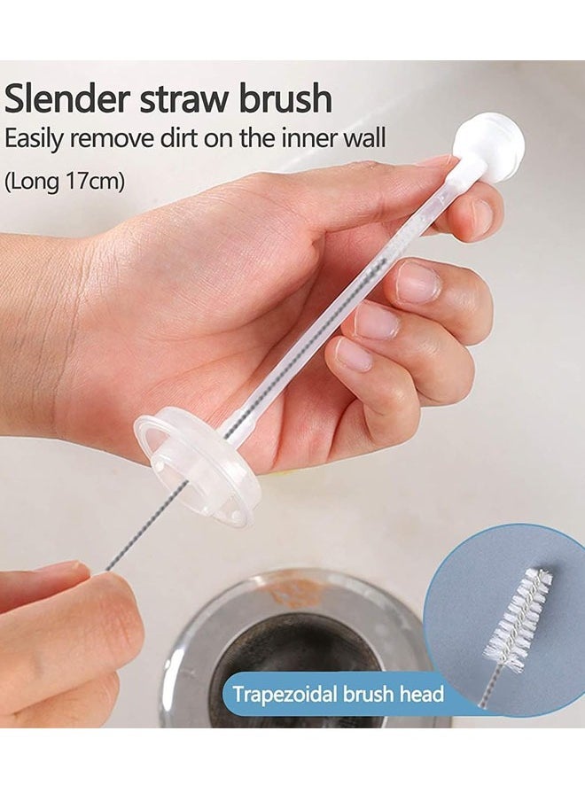 Aissiora Baby Bottle Cleaning Brush Set for Travel, 5 In 1 Bottle Cleaning Brush Kit with Silicone Bottle Brush/Nipple Brush/Straw Cleaning Brush/Baby Bottle Drying Rack, Portable Baby Feeding Bottle Cleaner  - Image 5