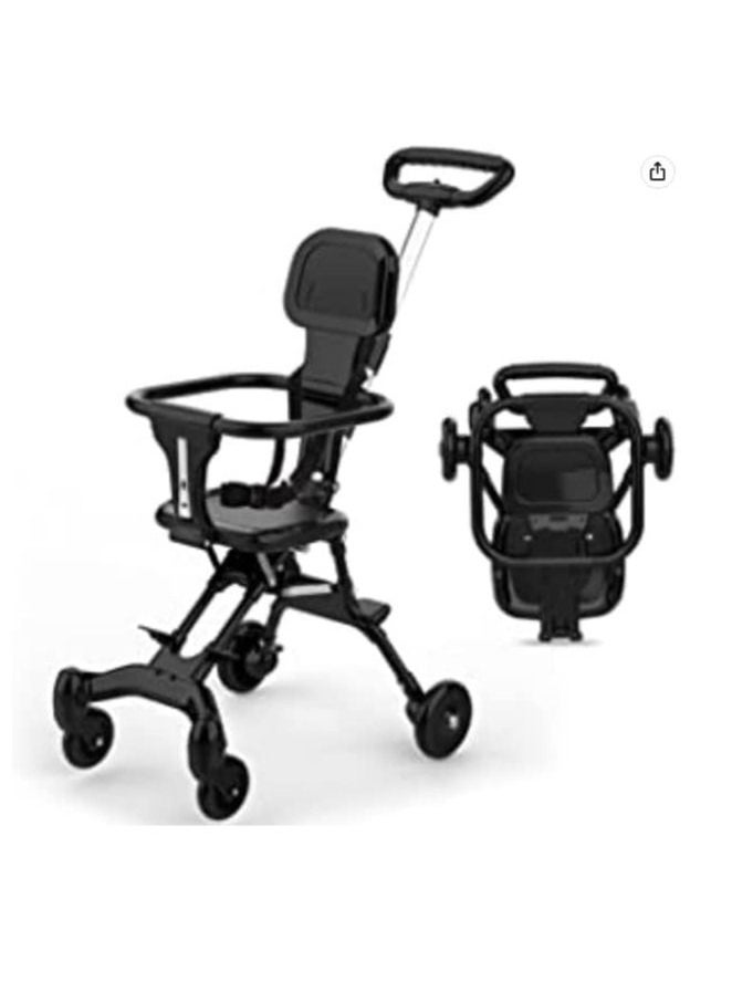 Generic Stroller for Travel Portable Compact Airport Stroller Mini Stroller for Travels All Terrain Toddler Stroller for Upto 65 Lbs.Color Black  - Image 1