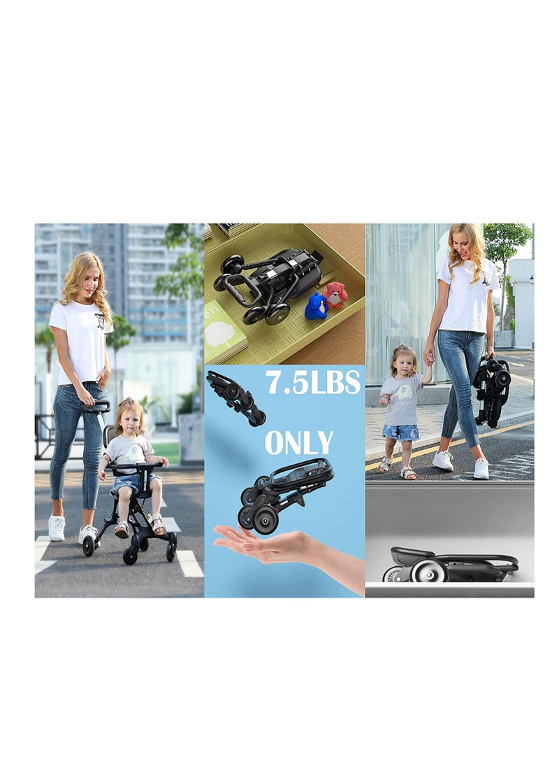 Generic Stroller for Travel Portable Compact Airport Stroller Mini Stroller for Travels All Terrain Toddler Stroller for Upto 65 Lbs.Color Black  - Image 5