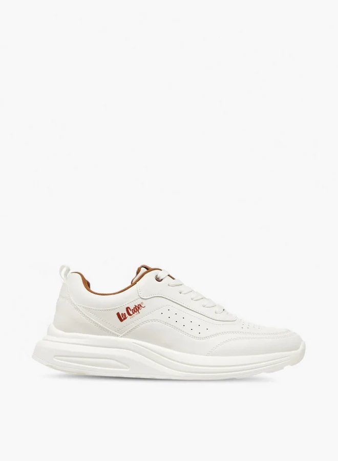 Lee Cooper Men's Perforated Panelled Lace-Up Sneakers