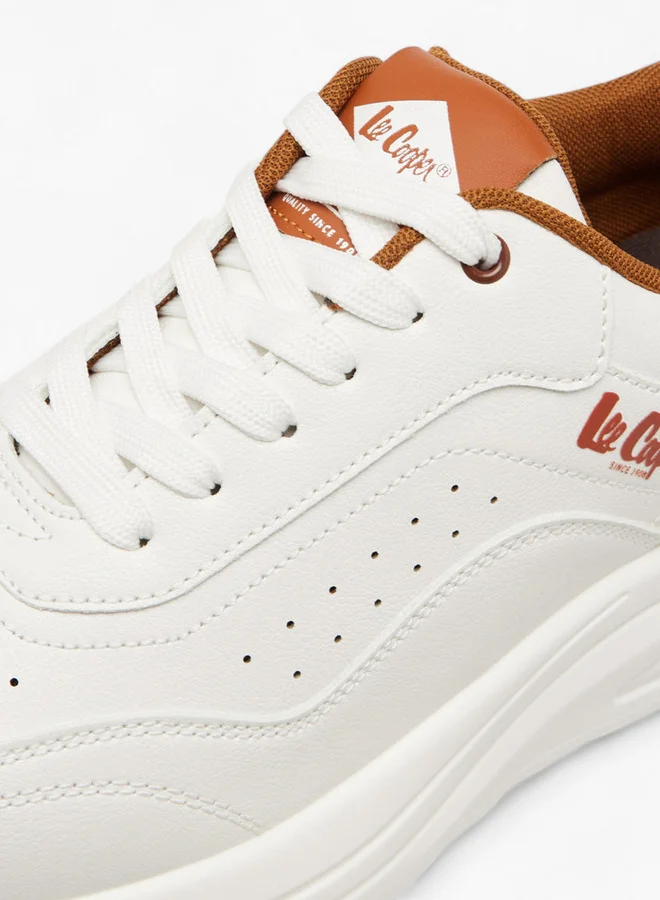 Lee Cooper Men's Perforated Panelled Lace-Up Sneakers