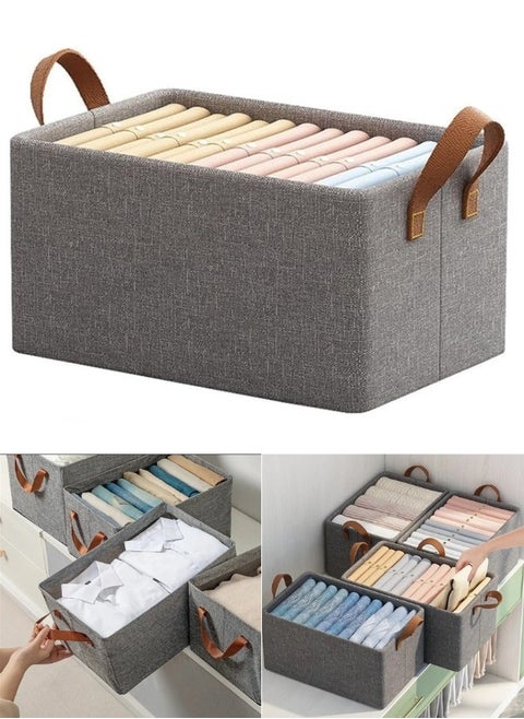 1pc Multi-use Transparent Lid Storage Box for Clothes, Pants, Toys and Miscellaneous Foldable Objects 44*30*20cm