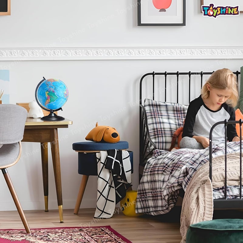 Toyshine Educational Rotating World Globe 25cm Height & 20cm diameter with Metal Black Base for School Office Home Decor - Image 4