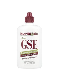 NutriBiotic, Vegan GSE, Grapefruit Seed Extract, Liquid Concentrate, 100 mg, 4 fl oz (118 ml)