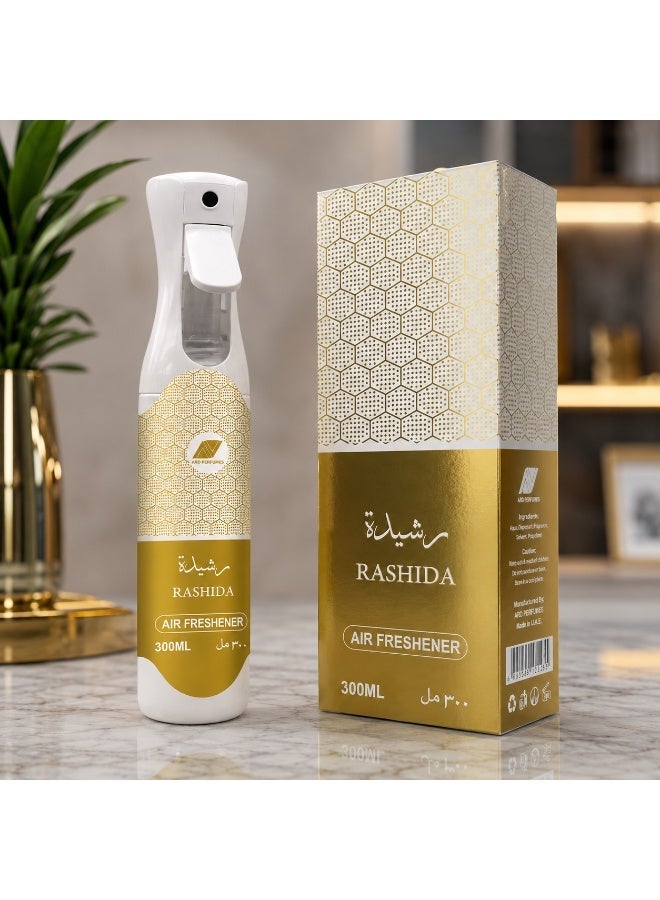 ARD PERFUMES Rashida Air Freshener Spray by Ard Perfumes – 300ml Long Lasting Home, Office & Car Fragrance | Bergamot Musk Cedarwood Scent | Luxury Room Spray - Image 3