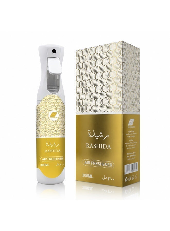 ARD PERFUMES Rashida Air Freshener Spray by Ard Perfumes – 300ml Long Lasting Home, Office & Car Fragrance | Bergamot Musk Cedarwood Scent | Luxury Room Spray - Image 1