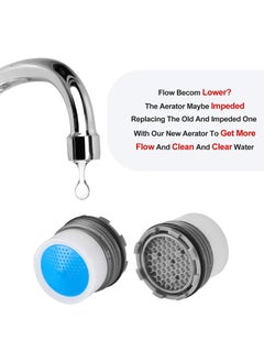 SYOSI 6 Pieces Faucet Aerator Insert Water Tap Aerators Faucet Flow Restrictor Replacement Parts for Bathroom or Kitchen 1.2GPM 16.5mm 0.65Inch  - Image 3