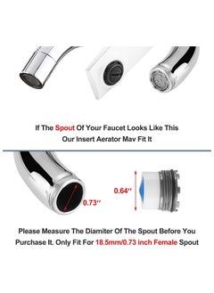 SYOSI 6 Pieces Faucet Aerator Insert Water Tap Aerators Faucet Flow Restrictor Replacement Parts for Bathroom or Kitchen 1.2GPM 16.5mm 0.65Inch  - Image 4