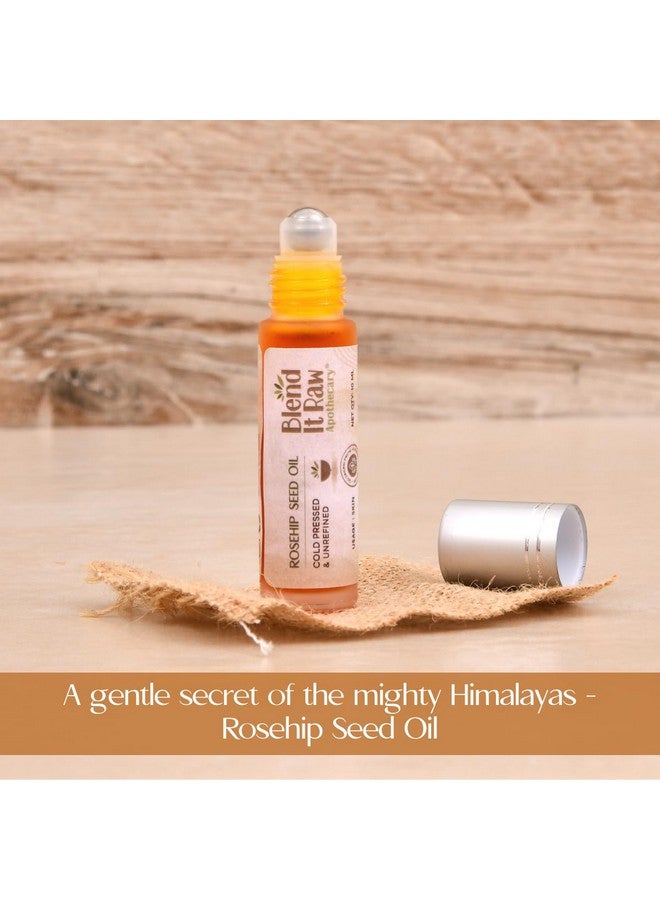 Blend It Raw Apothecary زيت الورد البري رول أون من بليند إت راو | يحارب تصبغات الشفاه وتحت العين | يزيل الندوب وبقع حب الشباب | زيت معصور على البارد | عبوة مناسبة للسفر | 10 مل - Image 3