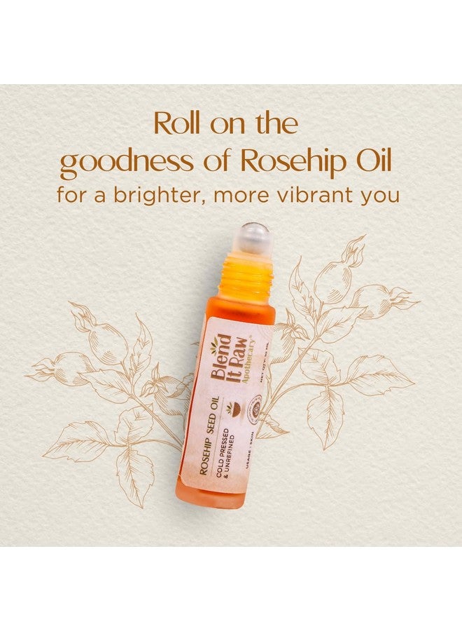 Blend It Raw Apothecary زيت الورد البري رول أون من بليند إت راو | يحارب تصبغات الشفاه وتحت العين | يزيل الندوب وبقع حب الشباب | زيت معصور على البارد | عبوة مناسبة للسفر | 10 مل - Image 2