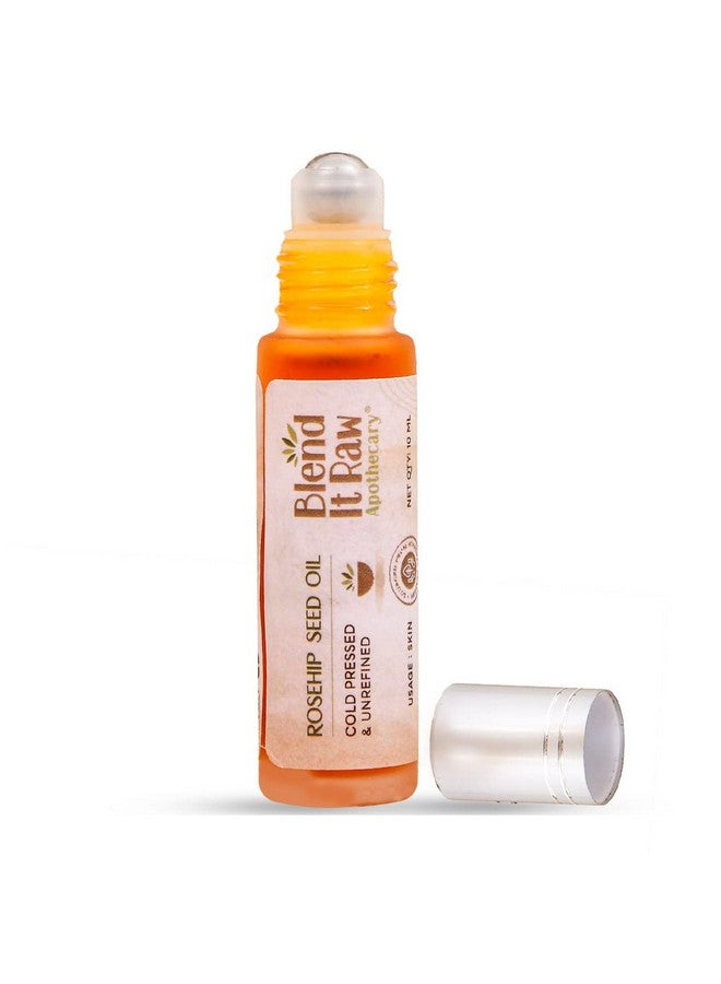 Blend It Raw Apothecary زيت الورد البري رول أون من بليند إت راو | يحارب تصبغات الشفاه وتحت العين | يزيل الندوب وبقع حب الشباب | زيت معصور على البارد | عبوة مناسبة للسفر | 10 مل - Image 1