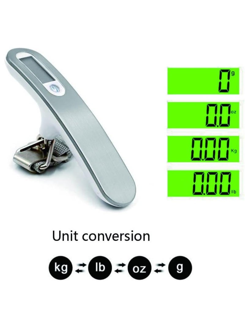 Generic - Portable Travel Luggage Scale Green Backlight LCD Digital Electronic Weight 110lb / 50kg Suitable for Travel, Home, Outdoor Gift - Image 1