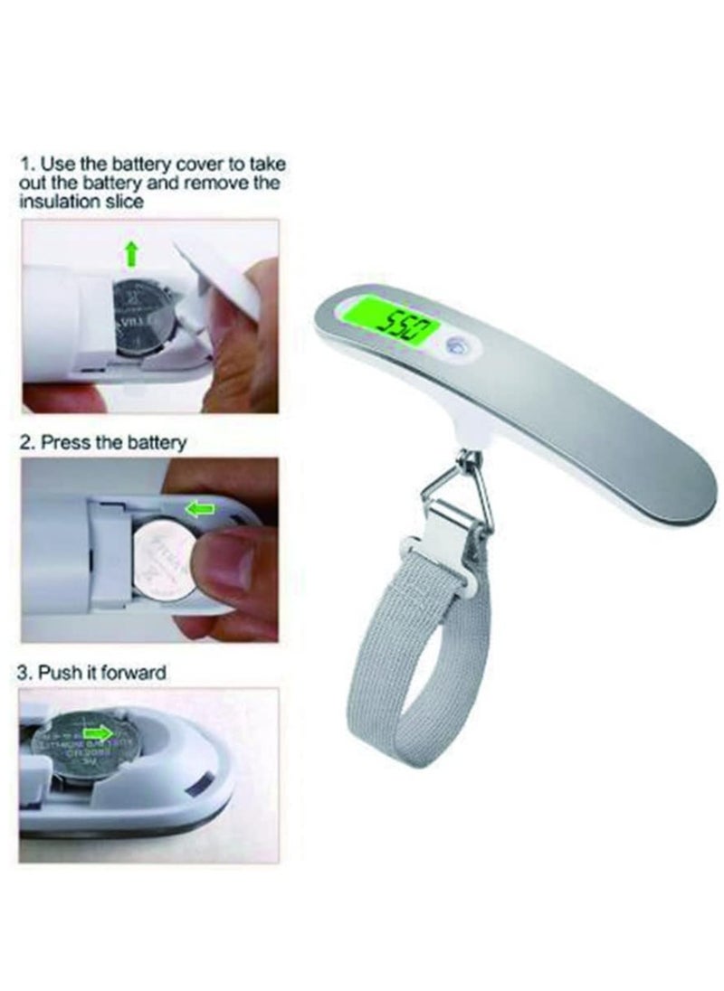 Generic - Portable Travel Luggage Scale Green Backlight LCD Digital Electronic Weight 110lb / 50kg Suitable for Travel, Home, Outdoor Gift - Image 1