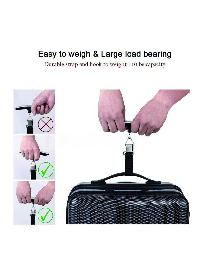 Generic - Portable Travel Luggage Scale Green Backlight LCD Digital Electronic Weight 110lb / 50kg Suitable for Travel, Home, Outdoor Gift - Image 1