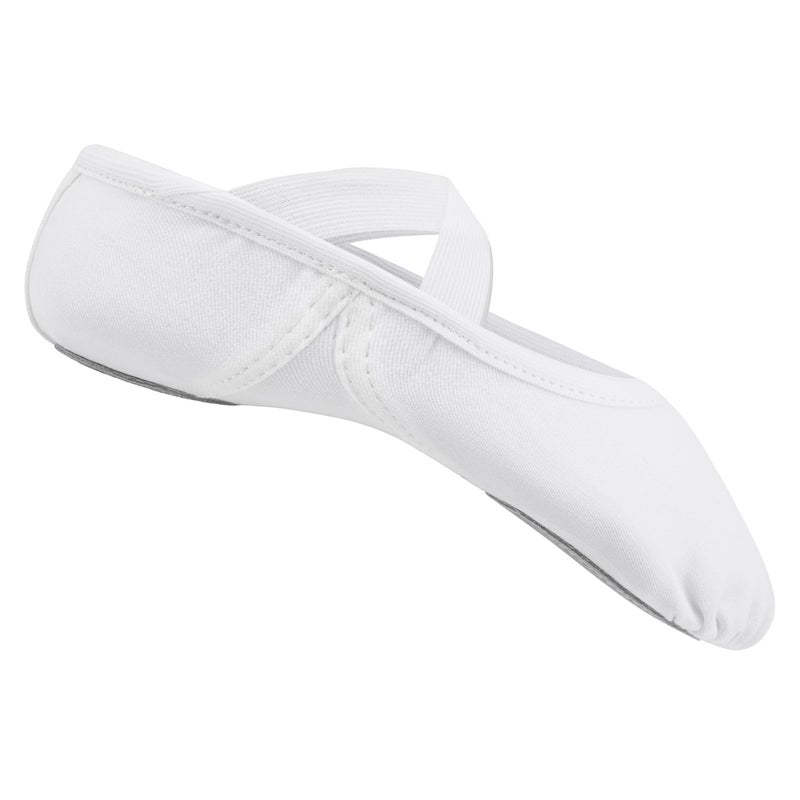 Stelle Ballet Shoes for Women Highly Stretch Canvas Dance Slipper Ballet Mesh Flats Non-Slip Yoga(White,6MW) - Image 1