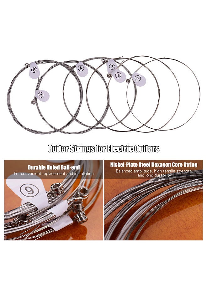 ZIKO - ZIKO DN-009 Extra Light Guitar Strings for Electric Guitars Hexagonal Core Namo Coating Nickel Winding 6pcs Strings Set - Image 1