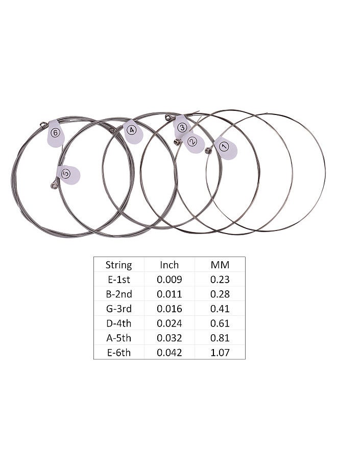 ZIKO - ZIKO DN-009 Extra Light Guitar Strings for Electric Guitars Hexagonal Core Namo Coating Nickel Winding 6pcs Strings Set - Image 1