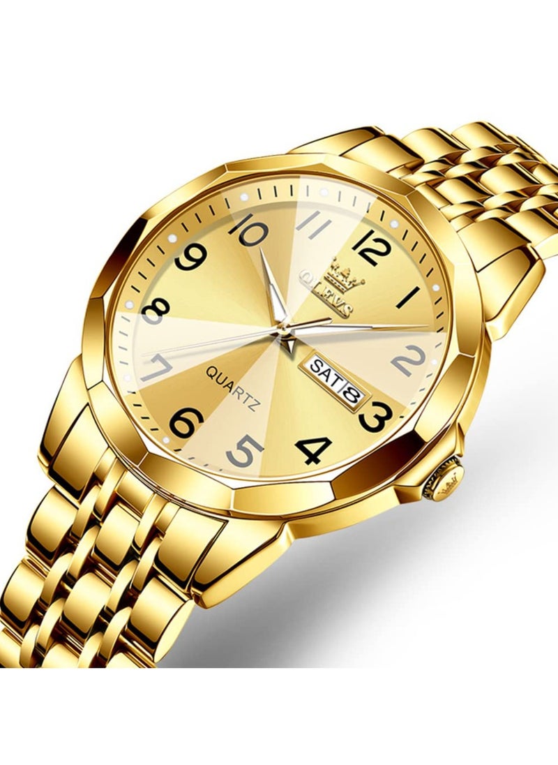 OLEVS OLEVS Valentine's Romantic Couple Watches His and Hers Ultrathin Classic Quartz Analog Wrist Watches Gifts Set for Lovers Set of Two Quartz Watch Stainless Steel Waterproof Date Watches  - Image 2
