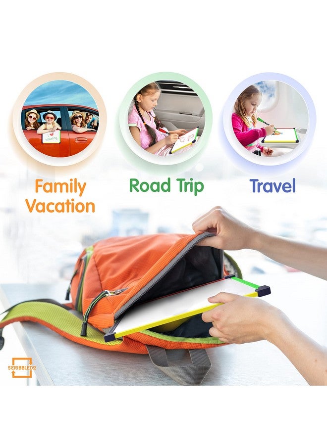 Scribbledo Travel Size Art Coloring White Board for Kids 9”x12” Car Airplane Travel Essentials Kids Travel Accessories Travel Games for Kids Travel Toys for toddlers 1-3 Plane Travel Games for Kids Ages 4-8 & Up - Image 3