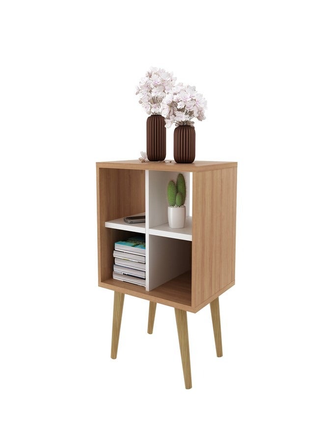 Tecnomobili End Table  With shelves Almound Color 45x33x59.5 cm  - Image 2