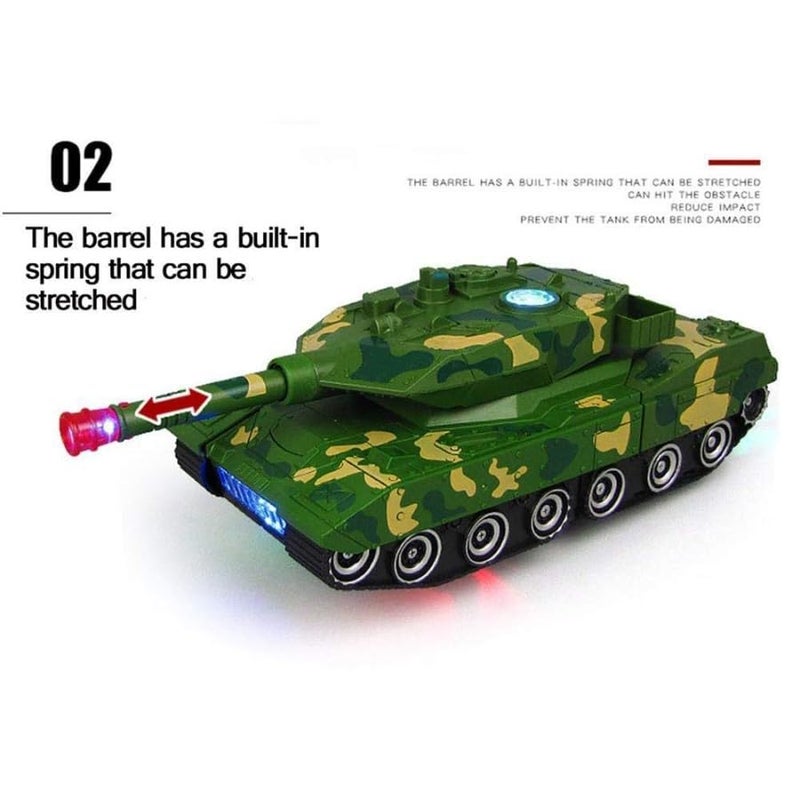 SHAKTISM 2-in-1 Transforming Army Tank Robot Toy with Lights, Music, Bump and Go Action, Deformation Tank Robot Toy Random Color Dispatched - Image 4
