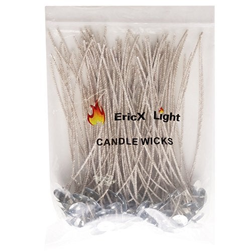 EricX Light 100 Piece 8 inch Soy Wax Candle Wick, Cotton and Paper Interwoven core, Large, for Candle Making, Candle DIY - Image 1