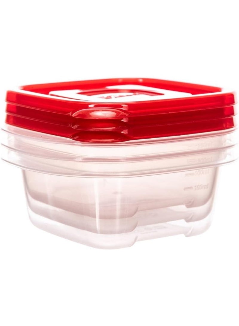 LOCK & LOCK E.Z Lock Airtight Food Storage Containers Set Bpa Free Durable Plastic Compact Design 250 ML 3 Pcs Pack - Image 5