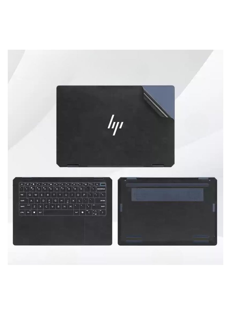General Laptop Sticker Cover Compatible 14-inch HP OmniBook Ultra Flip 2-in-1 (14-FH) 2024 Scratch Resistant Sticker 3-Sided Leather Laptop Film 
