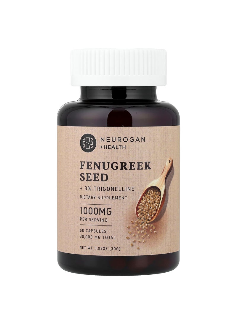 Fenugreek Seed + 3% Trigonelline, 60 Capsules (500 mg per Capsule)