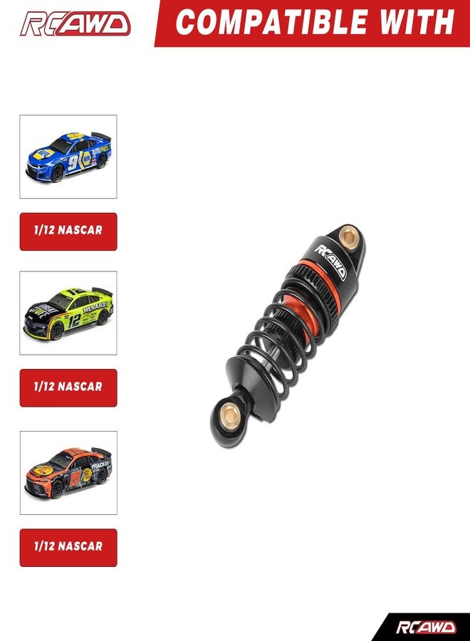 RCAWD Upgrades for Losi 1/12 RC Racecar On-Road Car Shock Absorbers Parts, Front Rear RC Shocks Damper Set Aluminum Orange - Image 4