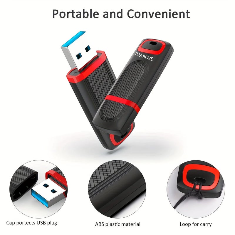 10 وحدات من فلاشات KOOTION USB 2.0 بسعة 8 جيجابايت، عالية السرعة، وبطارية خارجية معبأة بحجم الجيب، باللونين الأسود والأحمر، لتخزين الصور والفيديو وملفات الموسيقى، مثالية للاستخدام المنزلي والمكتبي والسفر. - Image 2