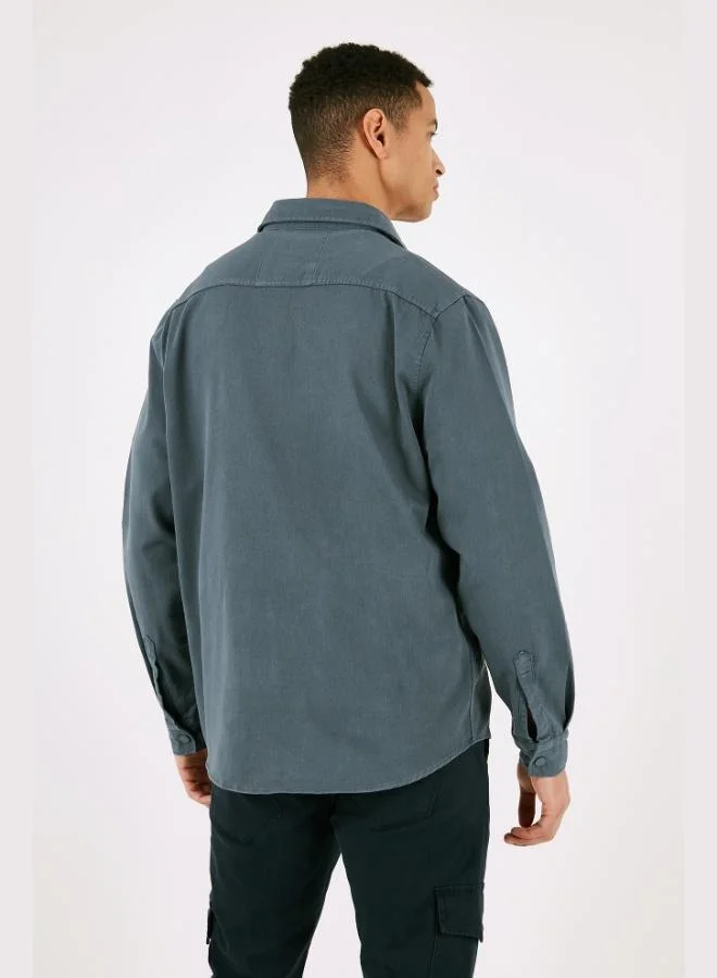 Buratti  Buratti Cotton Regular Fit Double Pocket Shirt Men's SHIRT CF24W116927 for Men | Best Price UAE