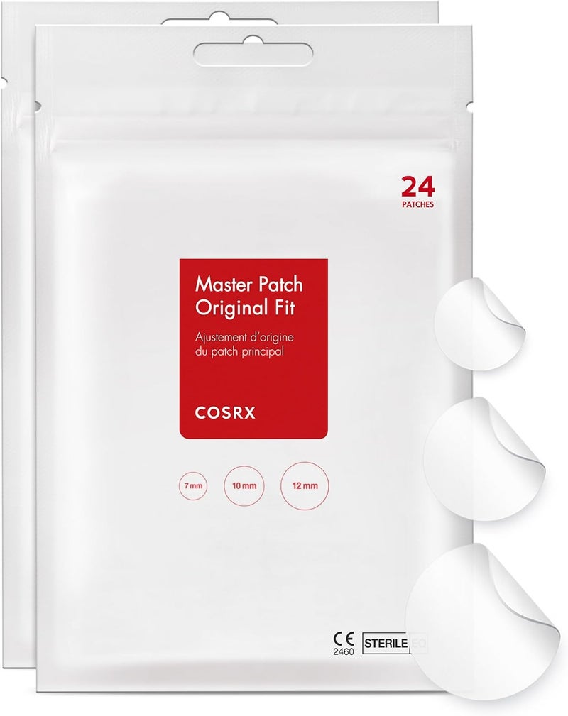 كوسرإكس COSRX Acne Pimple Patch Absorbing Hydrocolloid Original 3 Size Patches for Blemishes and Zits Cover, Spot Stickers for Face and Body, Not Tested on Animals - Image 1