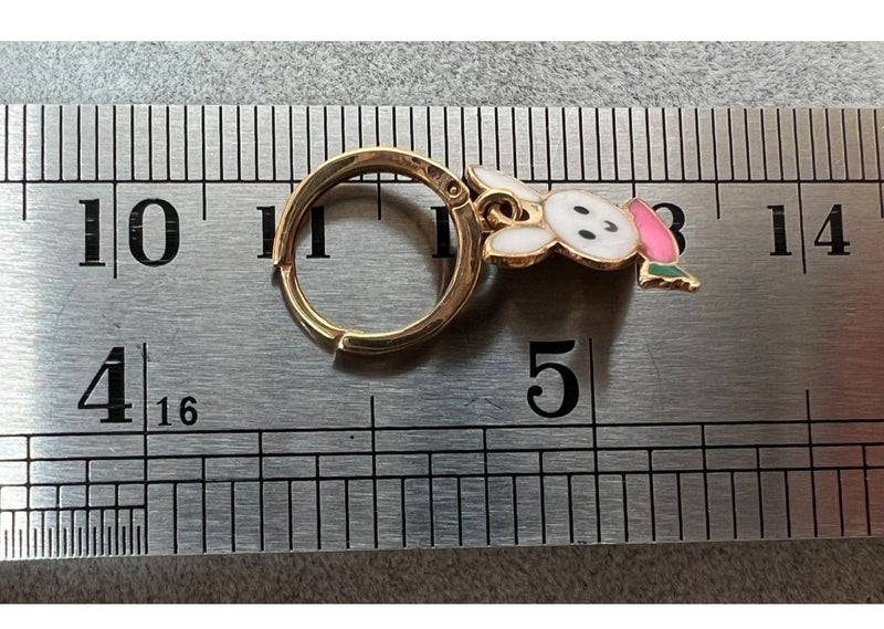 روبي آرت الذهب أقراط روبي آرت الذهبية عيار 18 قيراطًا من الذهب الخالص للفتيات الصغيرات - 2.07 جرام - Image 3