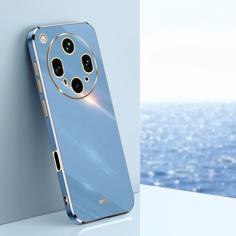 Xinli For Oppo Find X8 Ultra Straight Edge 6D Electroplate Tpu Phone Case(Celestial Blue) - Image 1