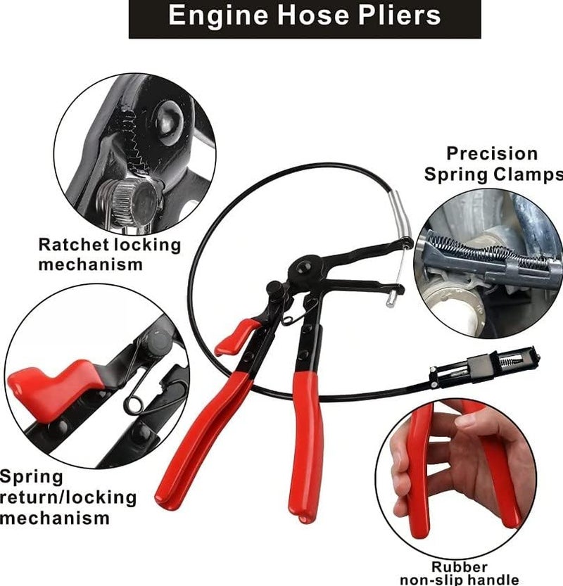 VENEKETY Long Hose Clamp PliersFlexible Wire Long Reach Hose Clamp Plier Car Fuel Oil Water Hose Pipe Repairing Tool New - Image 4