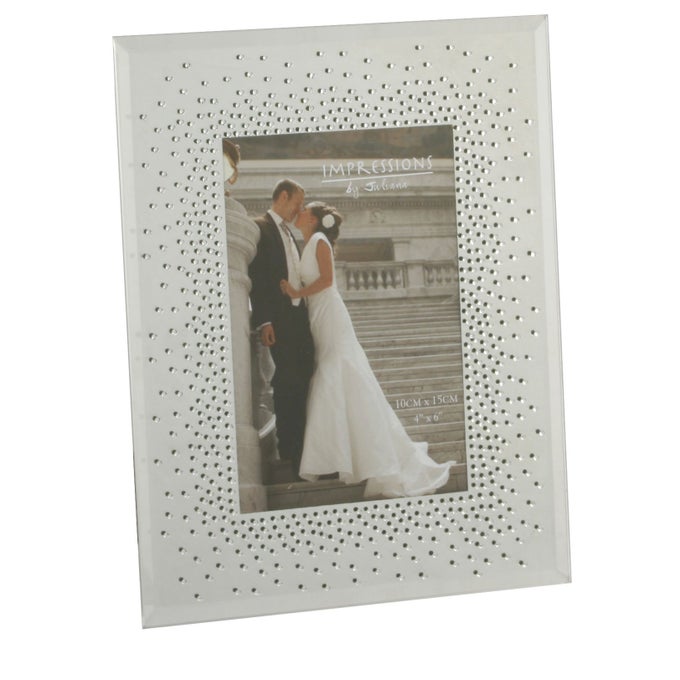 STARBURST DIAMANTE MIRROR FRAME 4 X 6