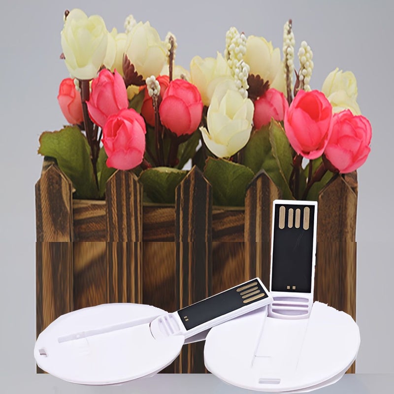 Custom 31pcs Round Card USB Flash Drives 512MB Storage Capacity Design - Image 3