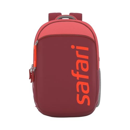 Safari Spree USB 30L Backpack, 2 Compartments, Front Pocket, Organizer, Bottle Holder, School Bag for Boys and Girls, College Bag, Office Bag, Travel Bag for Unisex, Bagpack, Color- Wine Red - Image 1