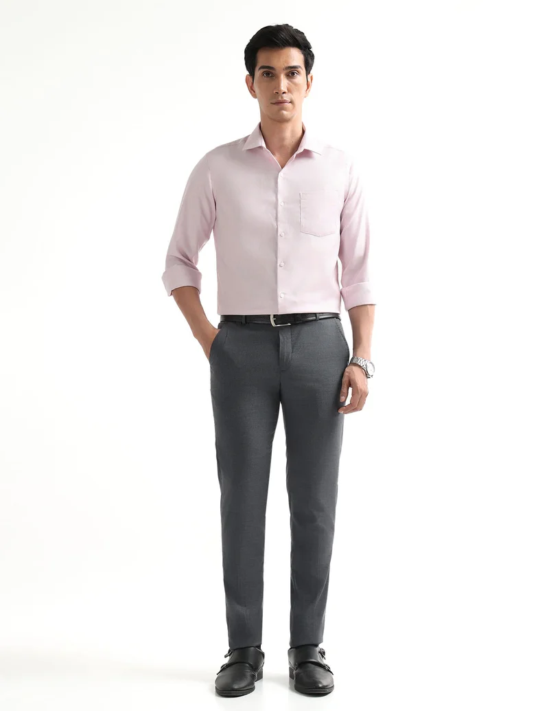 Arrow Grey Super Slim Fit Velocity Trousers for Men | Best Price UAE