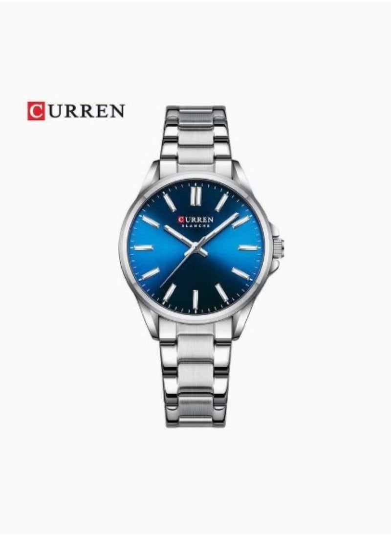 CURREN CURREN Fashion Women Watch Top Brand Luxury Light Blue Lady Girl Wristwatch Stainless Steel Bracelet Classic Female Clock C9090L  - Image 1