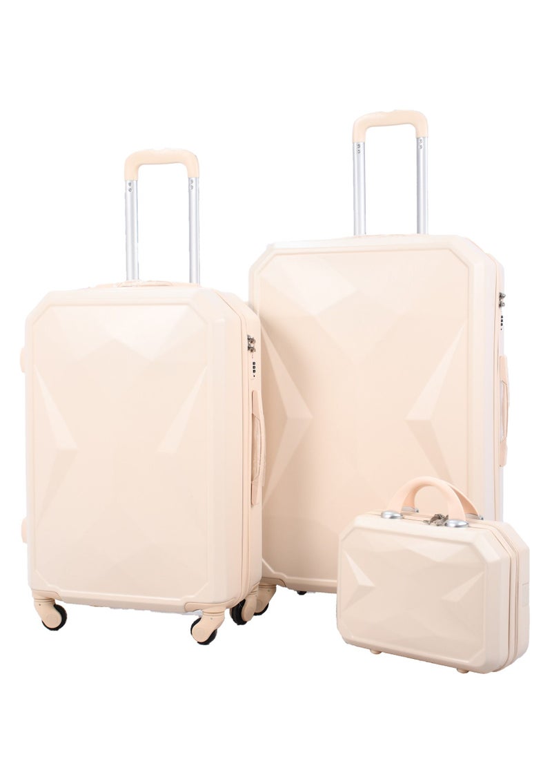 MORANO - 5-Piece Luggage Trolley Bag Set Beige - Image 1
