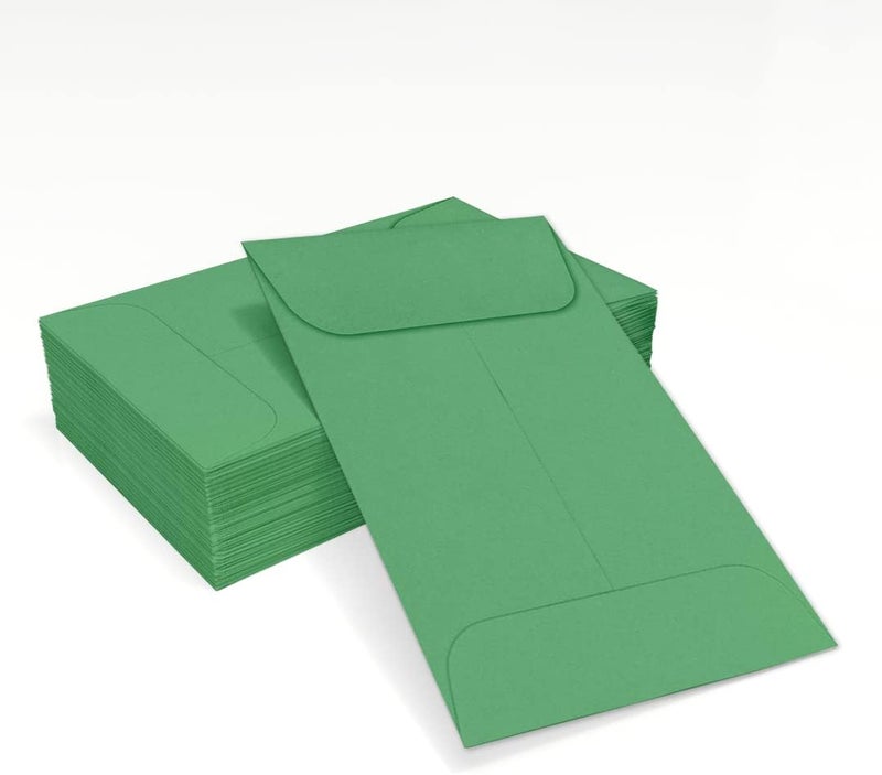 Envelopes.com LUXPaper #1 Coin Envelopes | 2 1/4" x 3 1/2" | Holiday Green | 80lb. Text | 500 Qty - Image 5