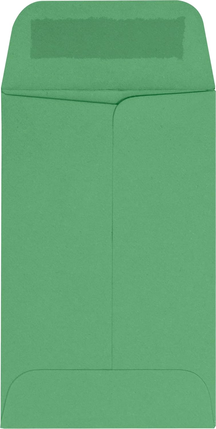 Envelopes.com LUXPaper #1 Coin Envelopes | 2 1/4" x 3 1/2" | Holiday Green | 80lb. Text | 500 Qty - Image 2