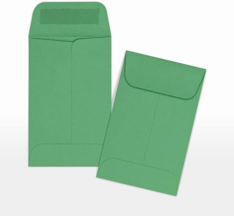Envelopes.com LUXPaper #1 Coin Envelopes | 2 1/4" x 3 1/2" | Holiday Green | 80lb. Text | 500 Qty - Image 4