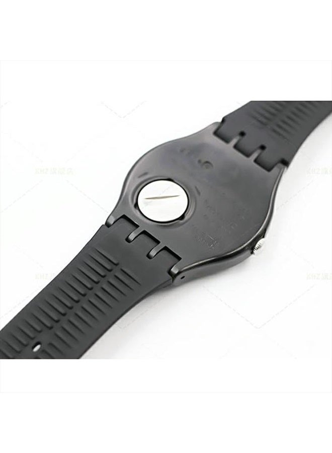 Lijinlan Replacement Silicone Band for Swatch 17mm 19mm 20mm, Waterproof Wristband Watch Strap for Swatch (20mm, Black) - Image 4