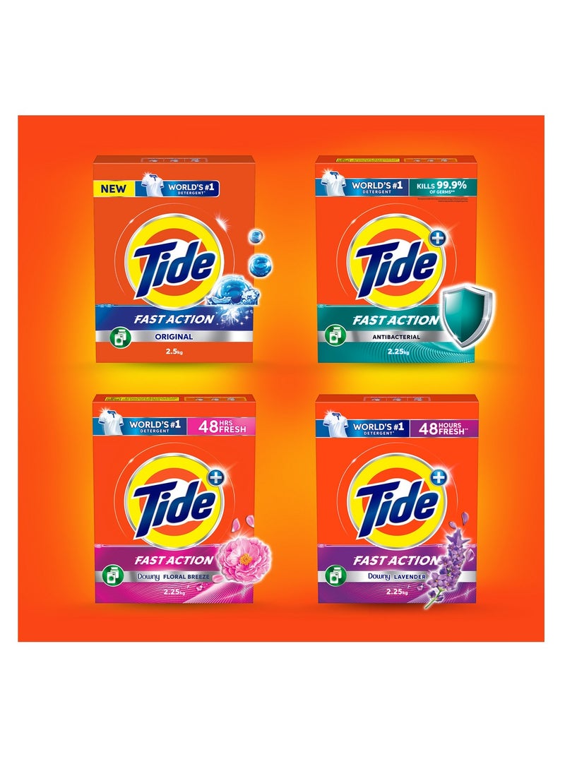 Fast Action Laundry Detergent Powder With Lavender Dual Pack 2 x 2.5kg